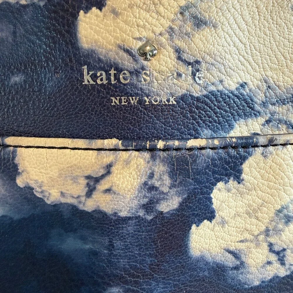KATE SPADE Lita Street Blue Sky White Clouds Andrea Tote Bag